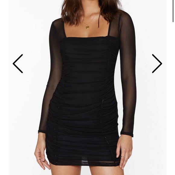 tight black cocktail dress